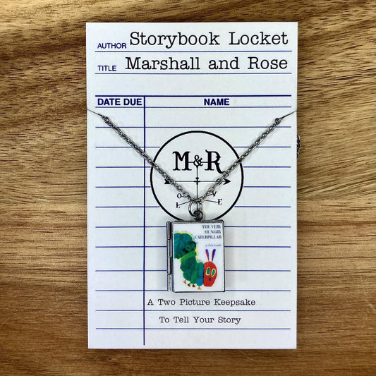 Book Locket Necklace - The Very Hungry Caterpillar