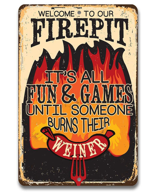 Rustic Metal Sign | It's All Fun and Games