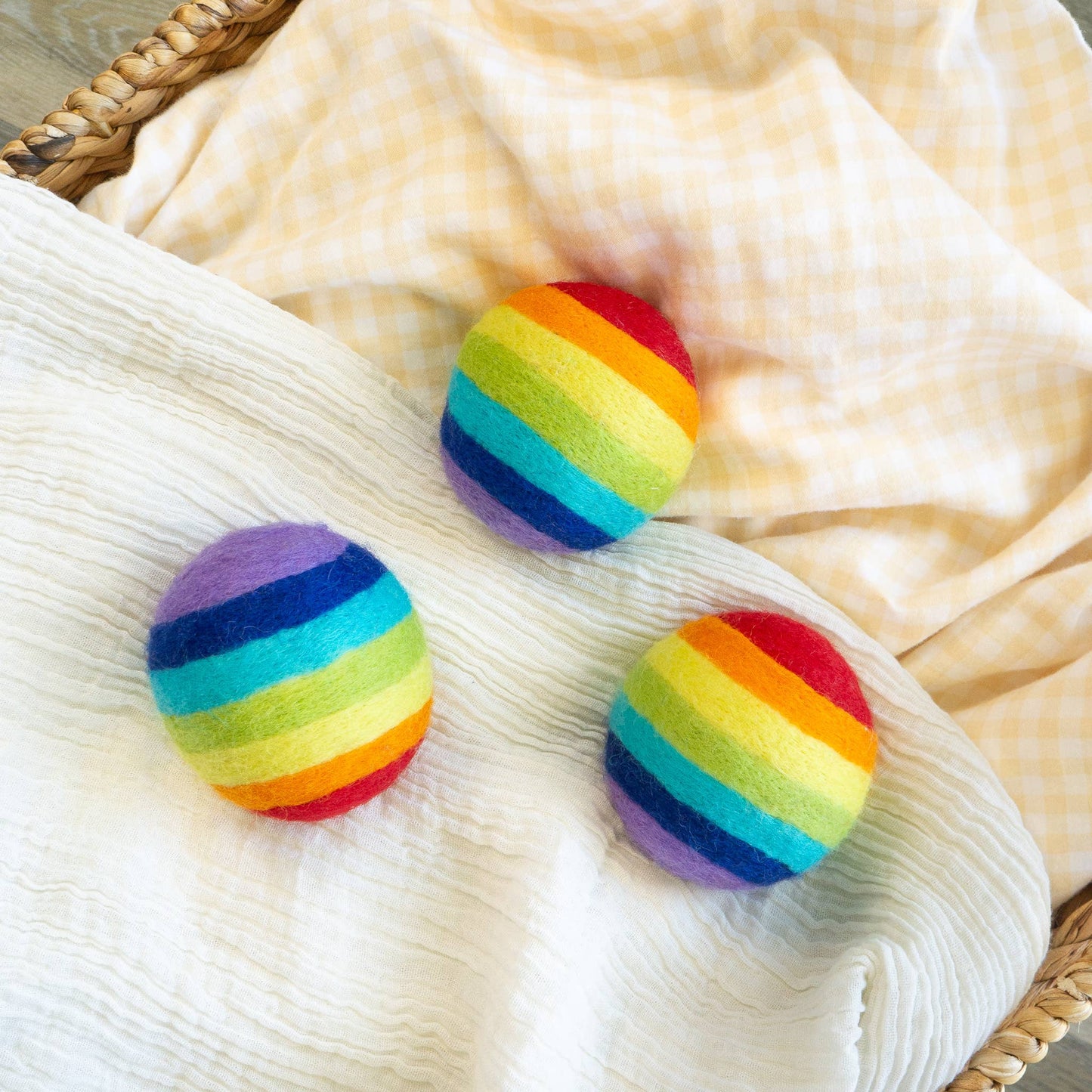 Friendsheep Rainbow Eco Wool Dryer Balls - Set of 3 - Pride