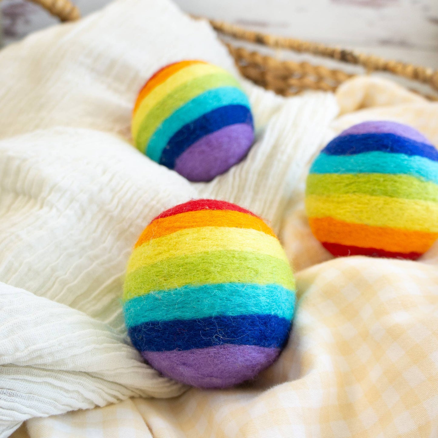 Friendsheep Rainbow Eco Wool Dryer Balls - Set of 3 - Pride