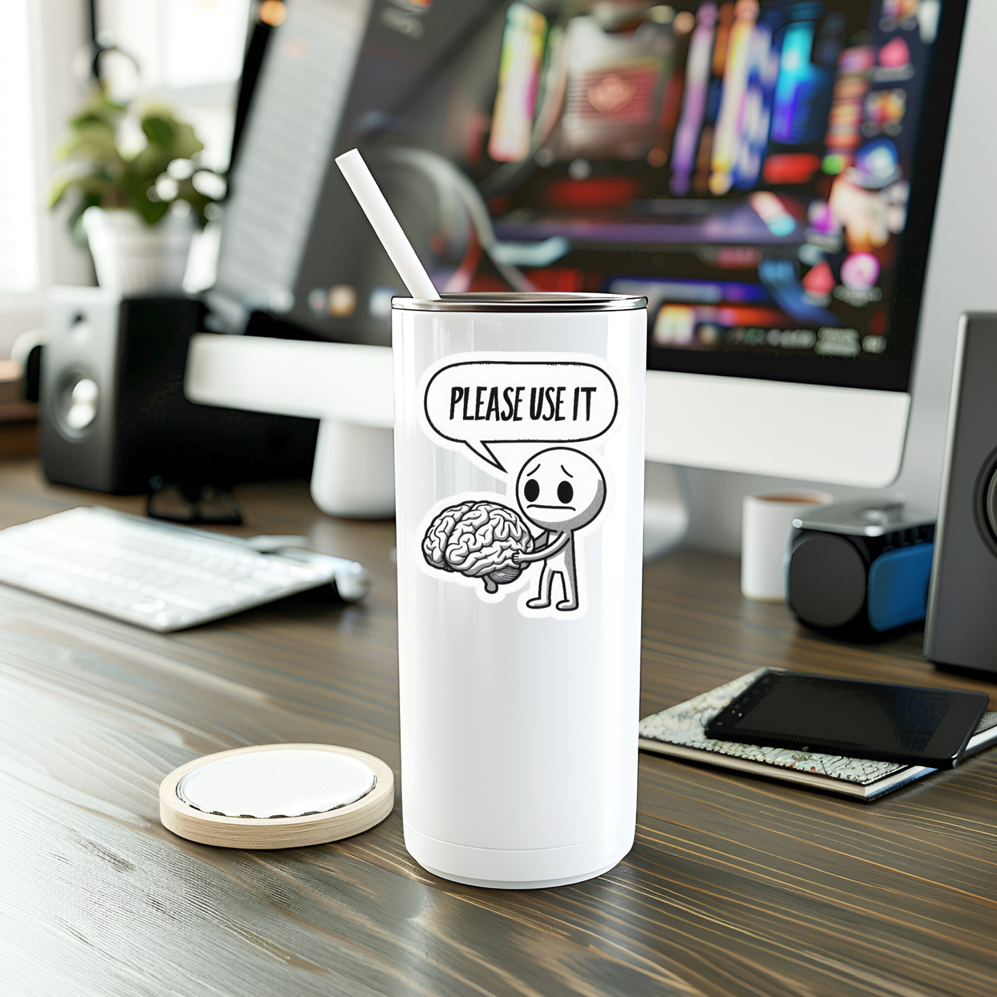 Funny Please Use It Vinyl Sticker