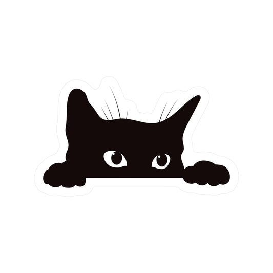 Sneaky Kitty Cat Cute Clear High Quality Vinyl Sticker