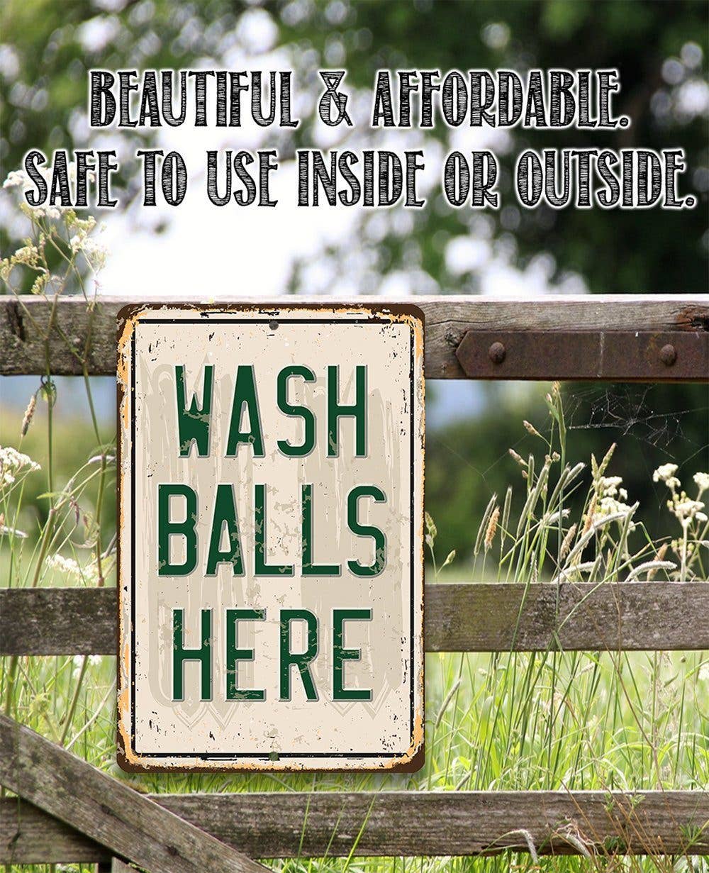 Golf Sign | Wash Balls Here Golf Sign