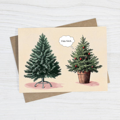 Funny Christmas Card - Fake Bitch