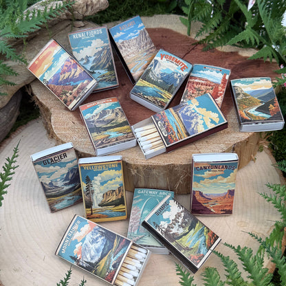 Glacier National Park Vintage-looking Matchboxes