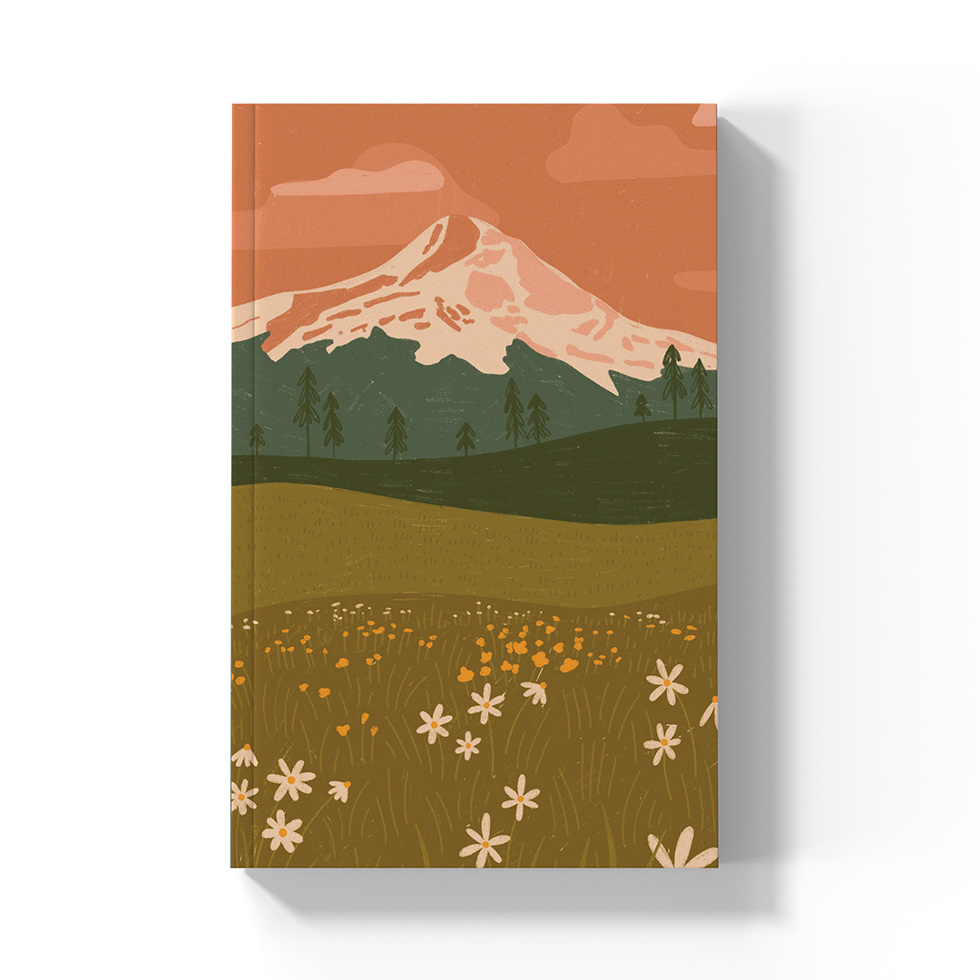 Denik Rosy Mountain  Soft Touch Layflat Notebook