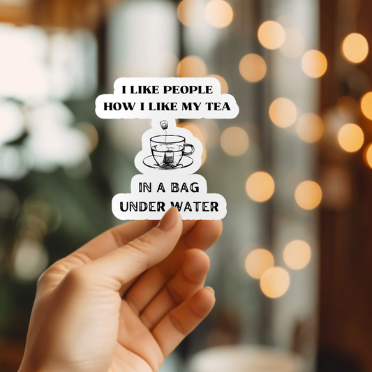 Funny I Like People Sticker