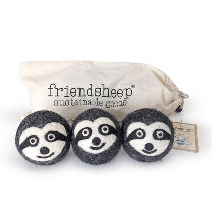 Friendsheep Sloth Trio Eco Wool Dryer Balls - Set of 3