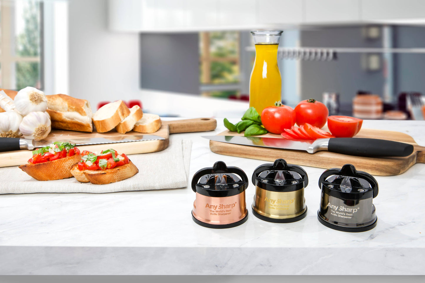 AnySharp Chef - Brass Knife Sharpener